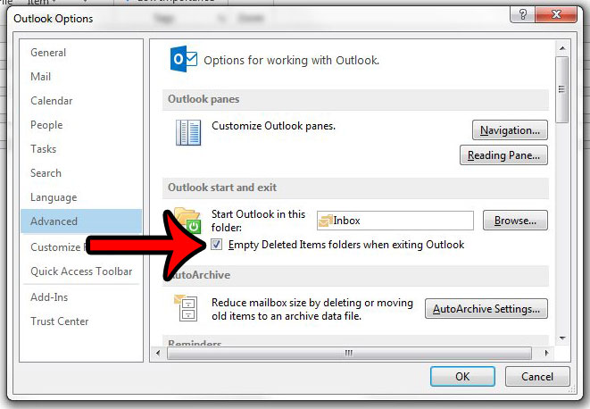 automatically empty deleted items outlook for mac